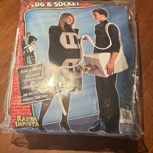 Plug & Socket Adult Costume - Black and White